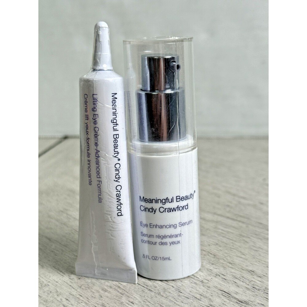 Meaningful Beauty Set Eye Enhancing Serum & Lifting Eye 0.5oz Cindy Crawford New